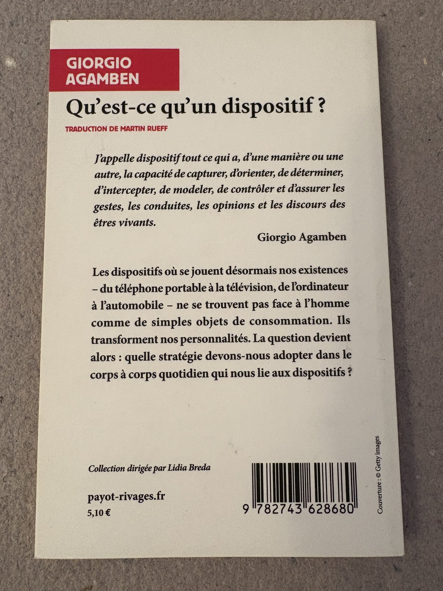 agamben, giorgio : qu'est-ce qu'un dispositif ?