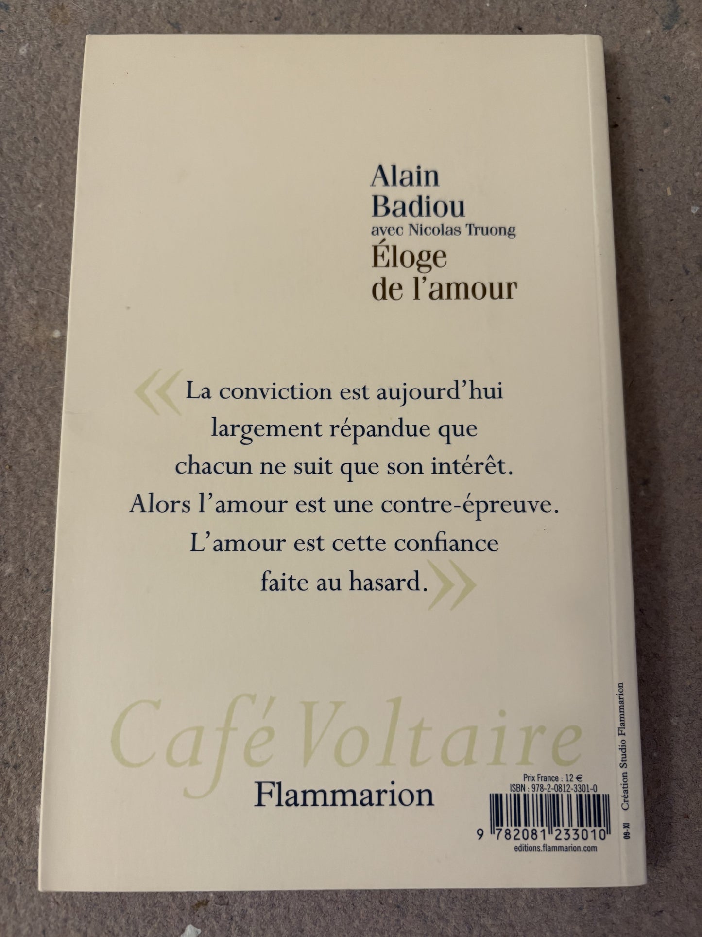 badiou, alain : éloge de l'amour