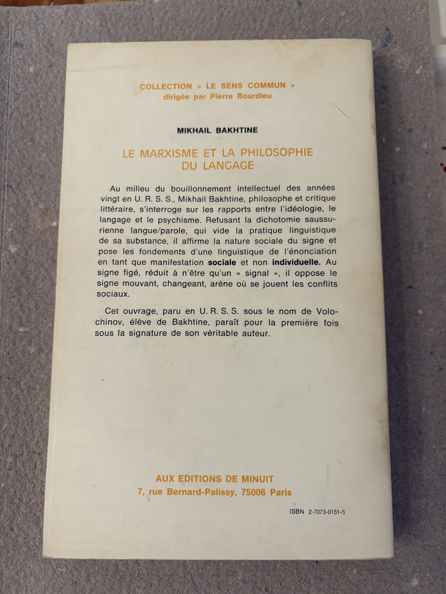 bakhtine : le marxisme et la philosophie du langage