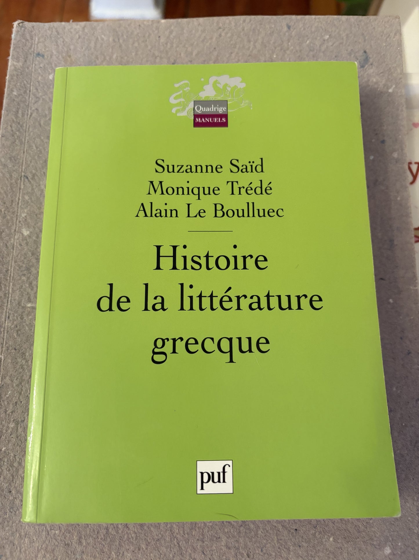 saïd, suzanne et al. : histoire de la littérature grecque