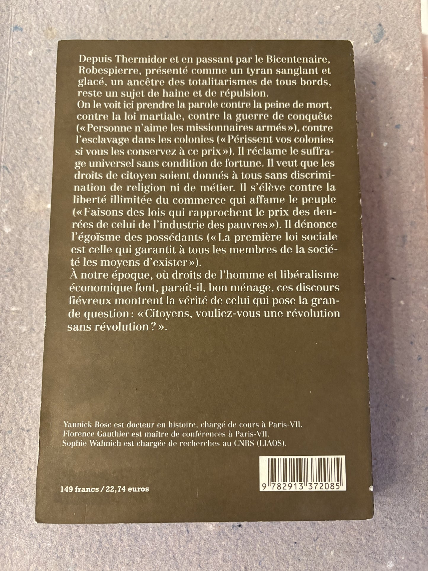 robespierre : pour le bonheur et pour la liberté