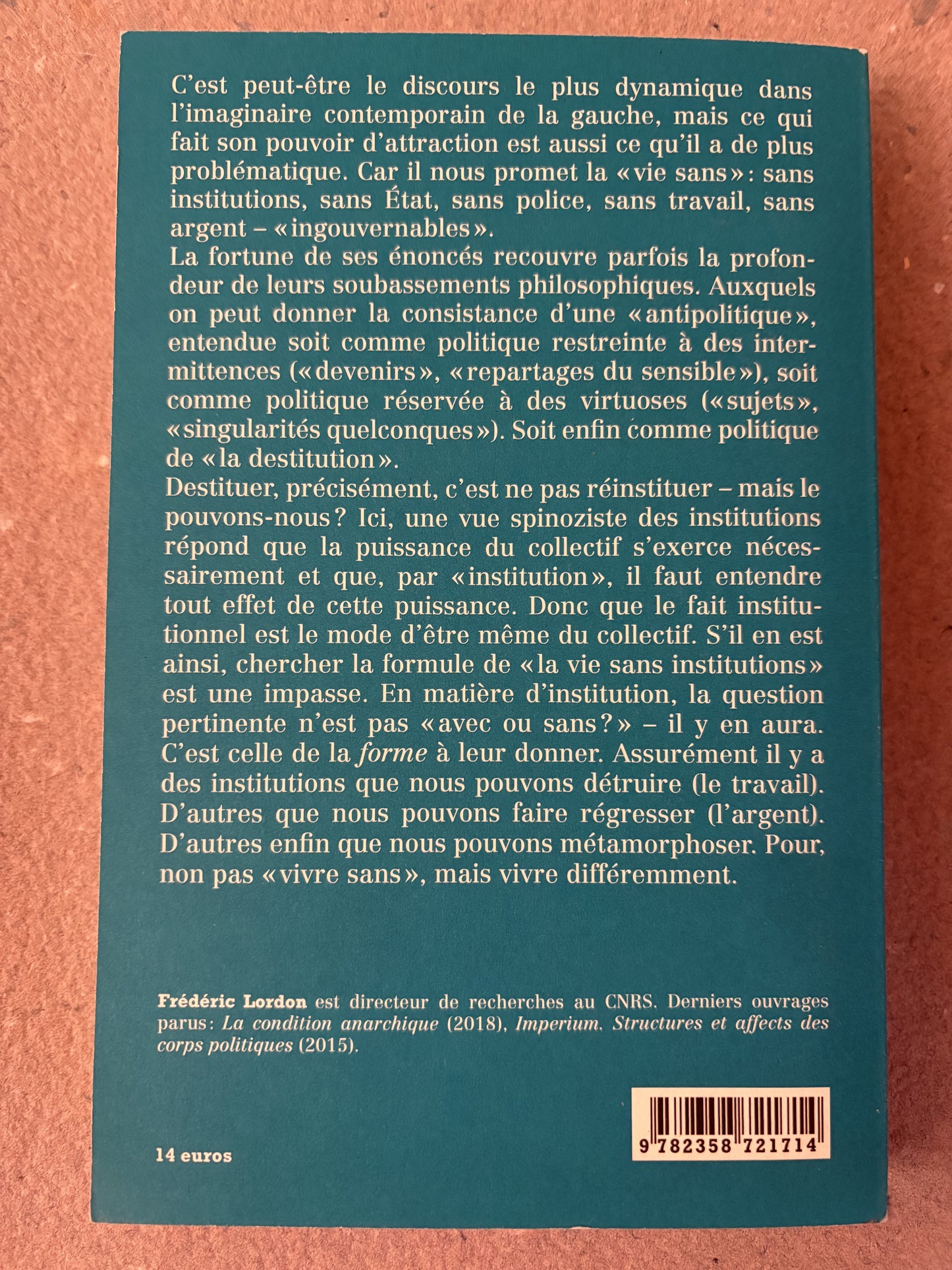 lordon, frédéric : vivre sans ?