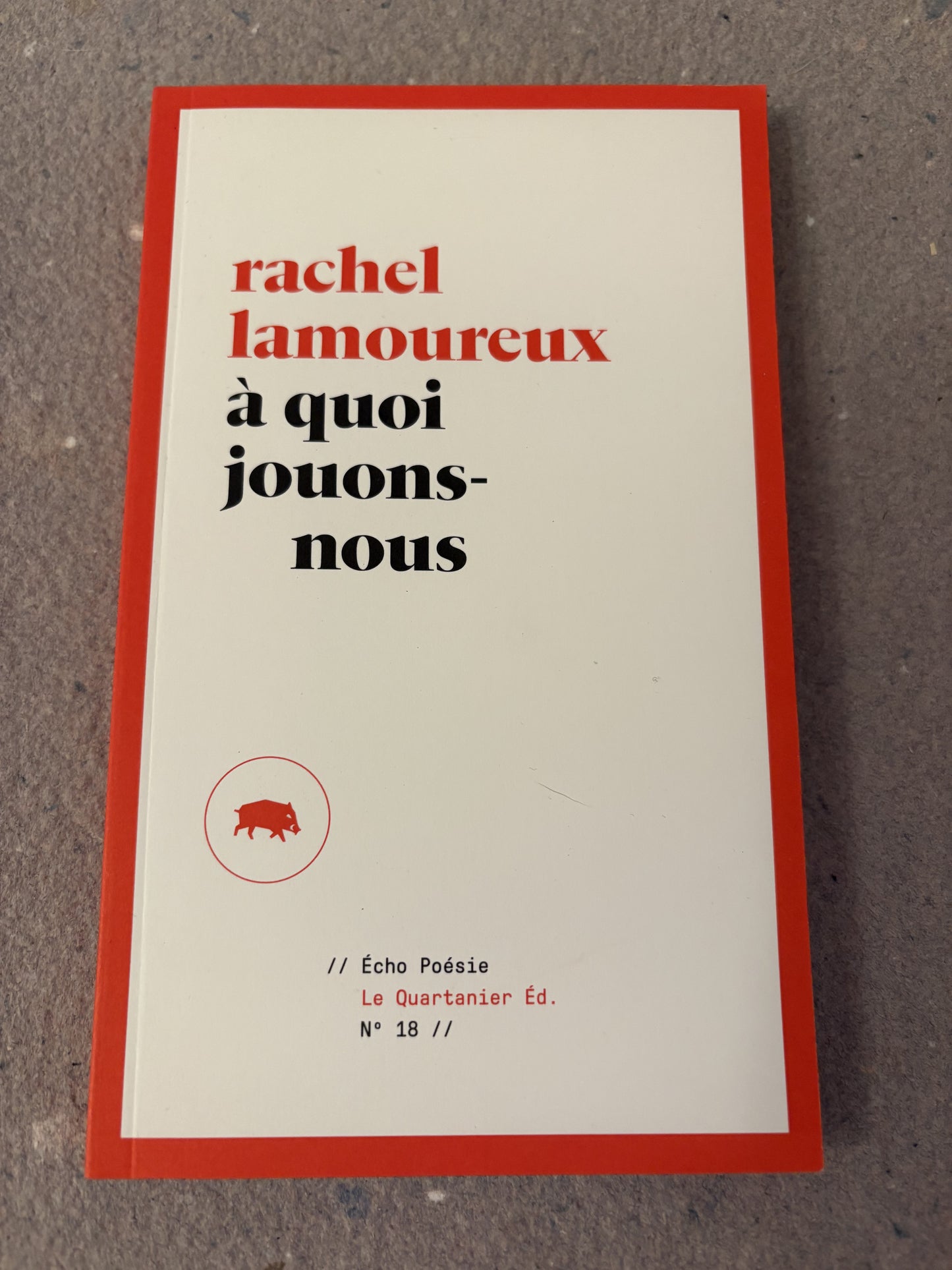 lamoureux, rachel : à quoi jouons-nous