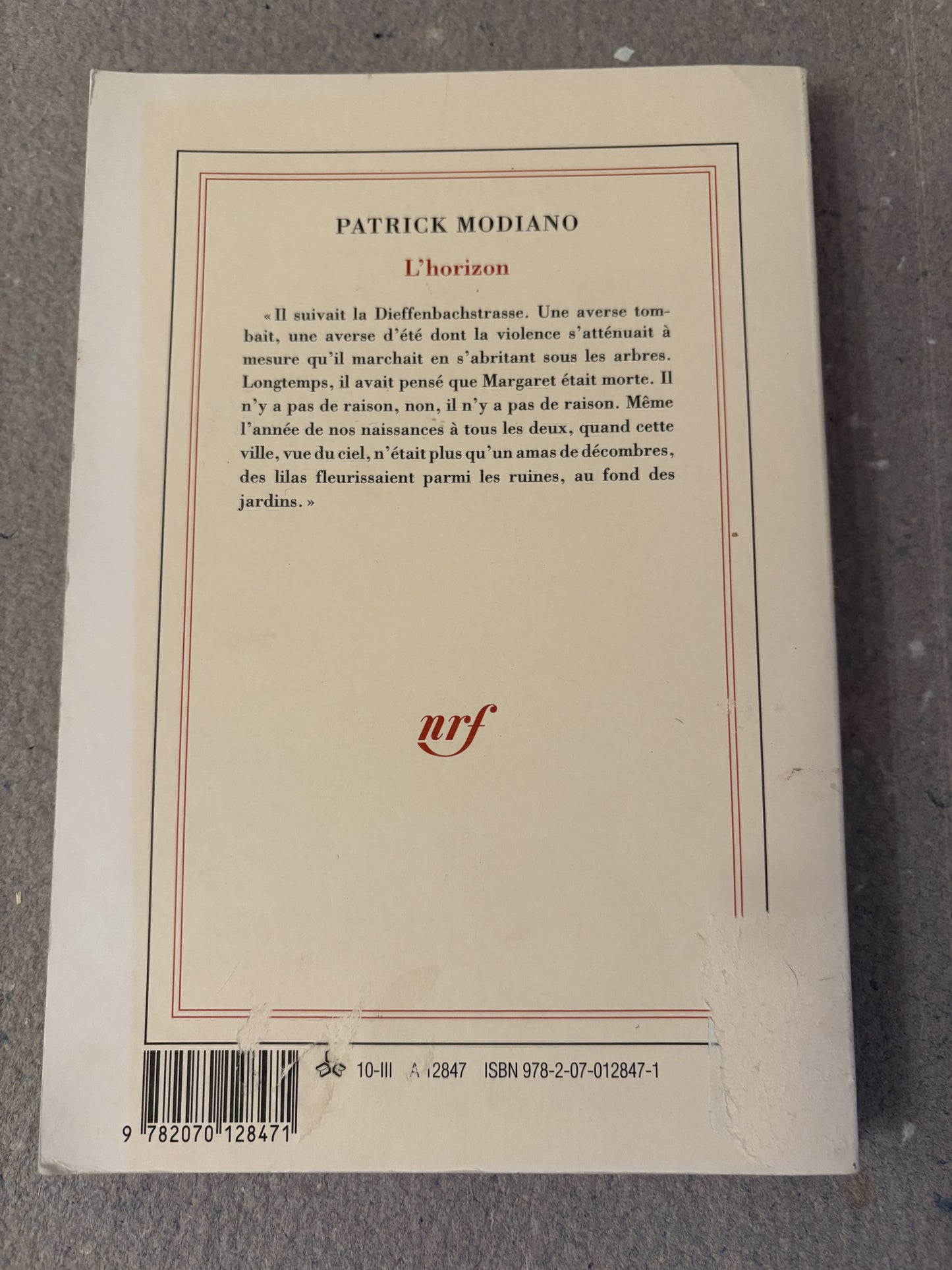 modiano, patrick : l'horizon