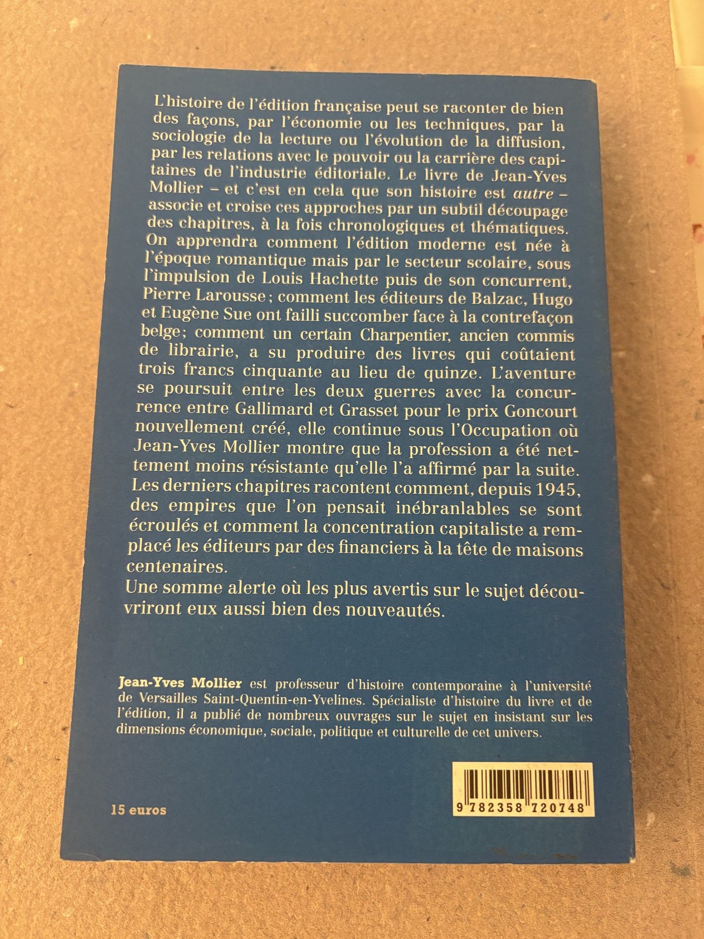 mollier, jean-yves : une autre histoire de l'édition française