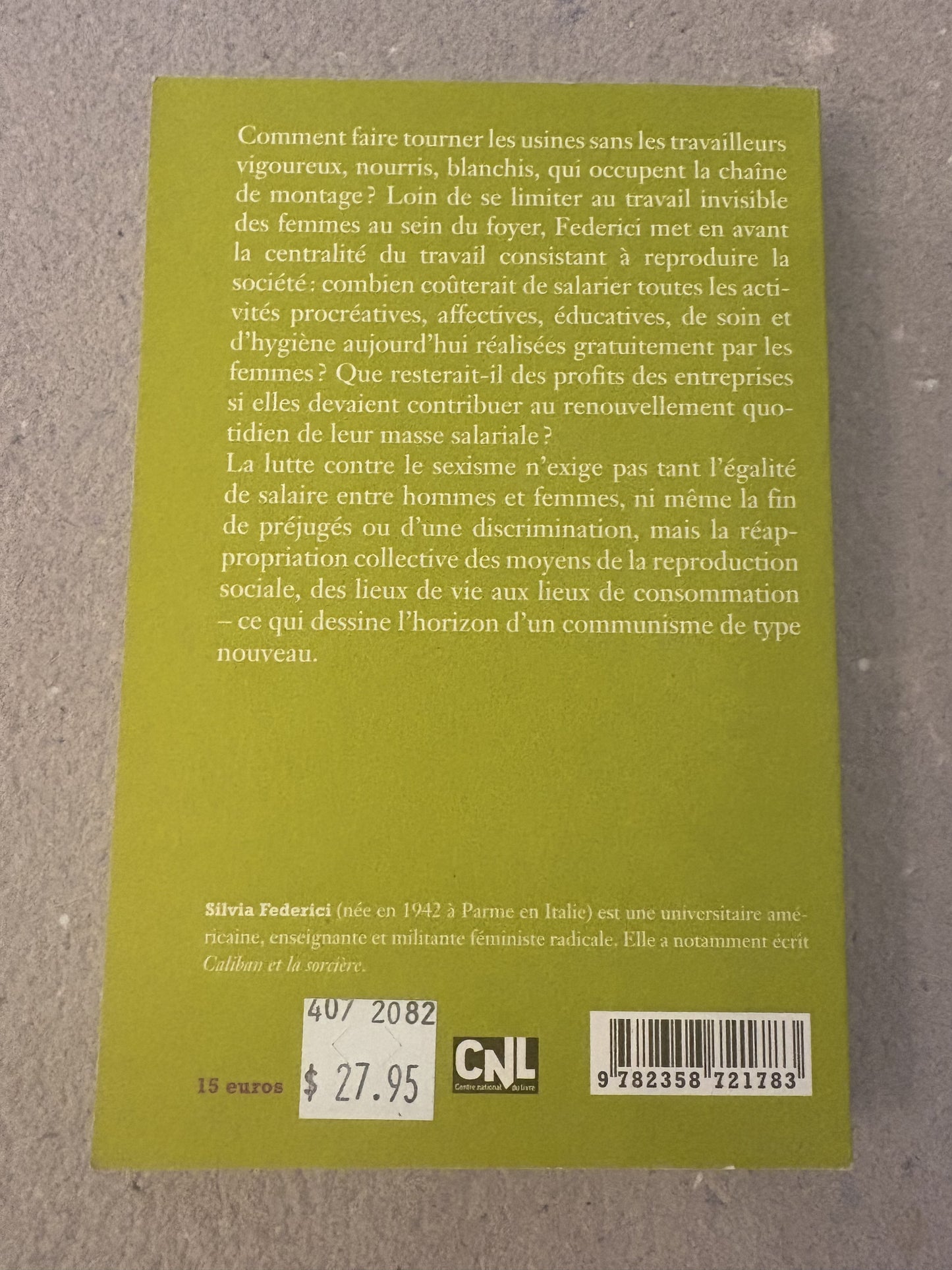 federici, silvia : le capitalisme patriarcal