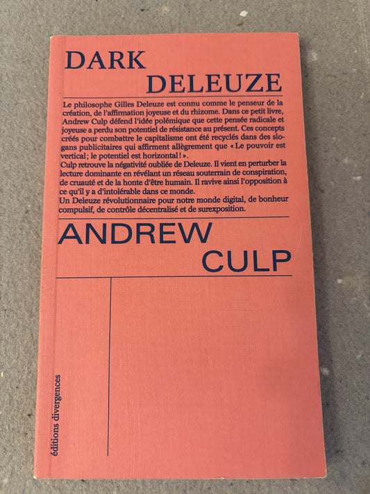 culp, andrew : dark deleuze