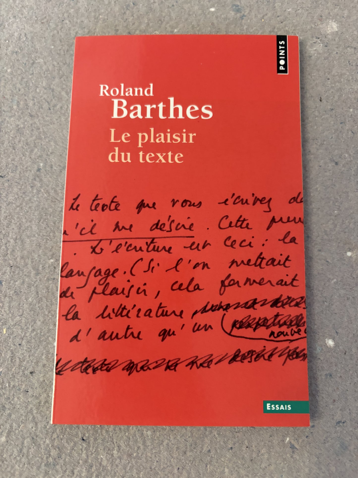 barthes, roland : le plaisir du texte