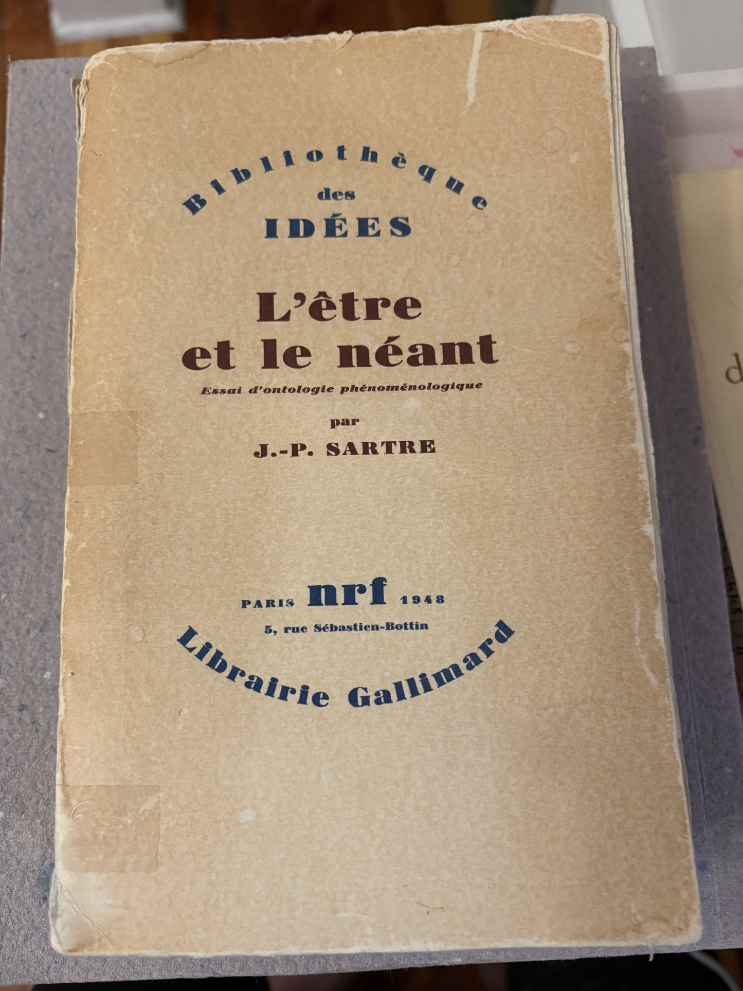 sartre, jean-paul : l'être et le néant